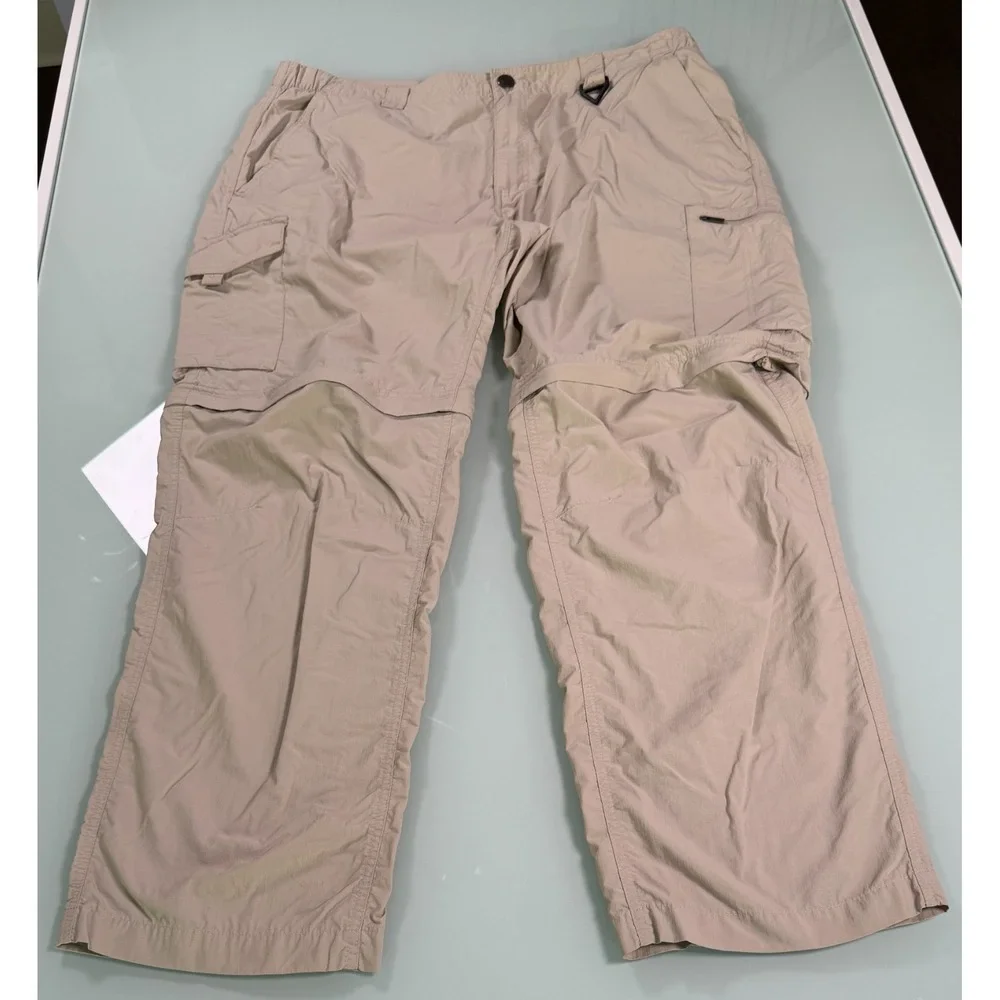Columbia PFG Convertable Pants Mens 38x30 Khaki Straight Fit‎ DadCore